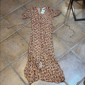 NWT Faithfull the Brand Bellasta Floral Maxi Dress Size USA 8